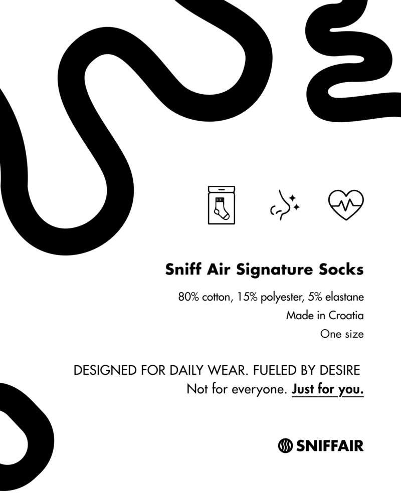 Socks Product Details SniffAIR product details concept graphic