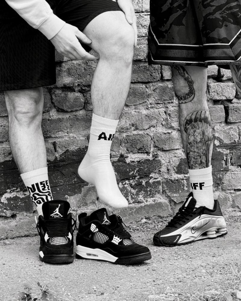 SniffAIR Play Socks SniffAIR AIR socks styled with sneakers